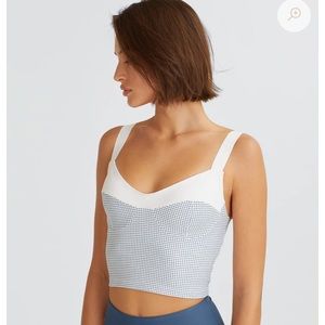 NYLORA MARNE TANK STEEL BLUE & WHITE COMBO -size L